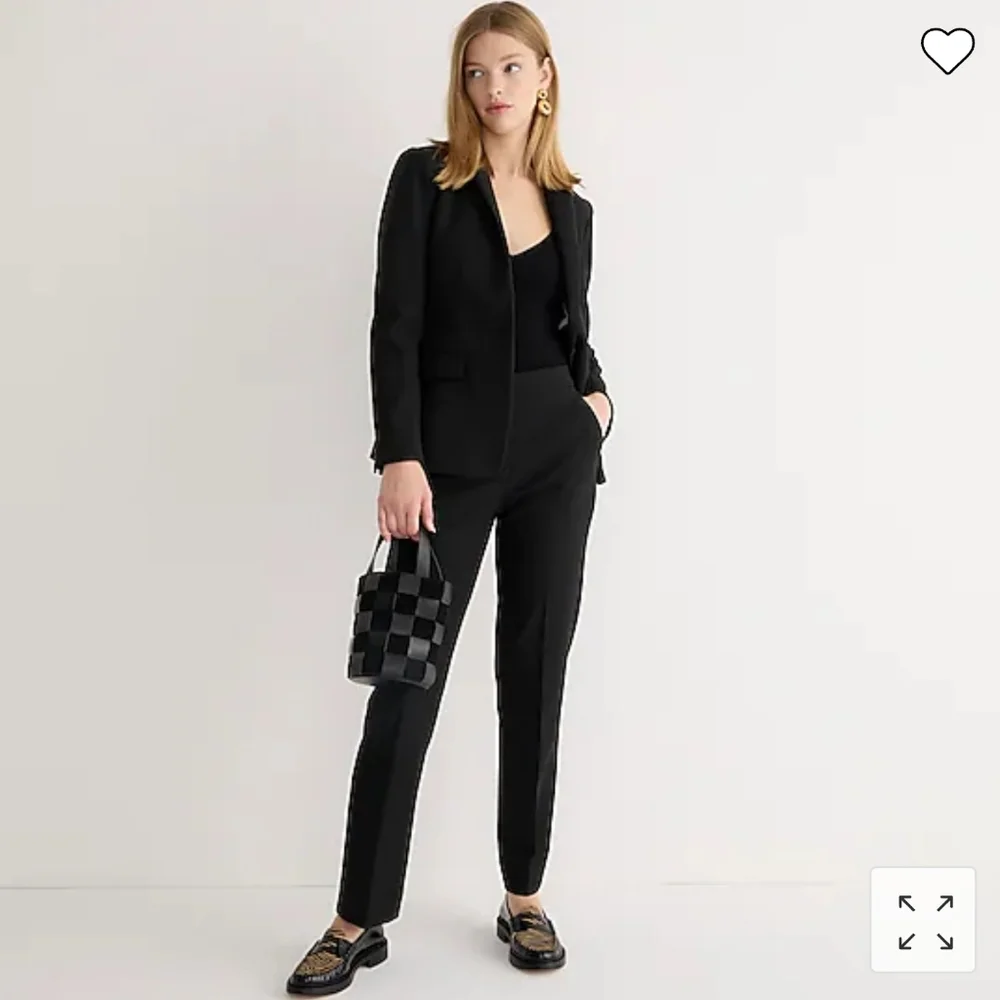 NWT!J.Crew $119 Kate Black Straight Leg Four Season Stretch Plus Sized Pants 14